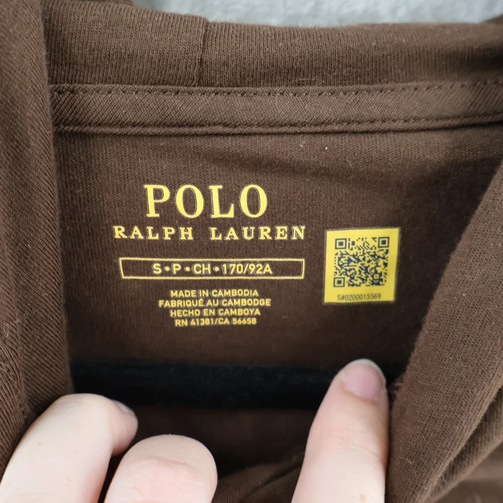 Polo Ralph Lauren Hooded Pullover Mens S Brown Classic Lightweight Knit $228 NWT
